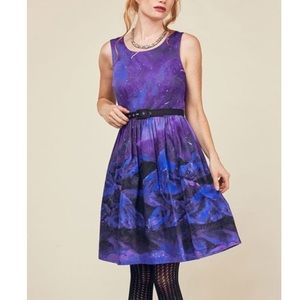 Modcloth Purple and Blue Sleeveless Dress